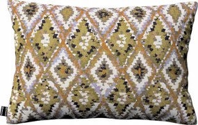 Párnahuzat 60x40 krémszínű azték mintás, olívazöld alapon