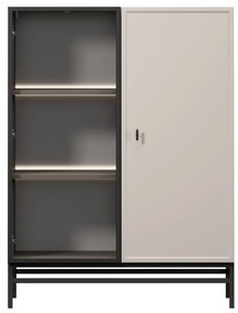 Lorini vitrin 100 cm - kasmír / fekete T-bar fogantyú / fém lábak