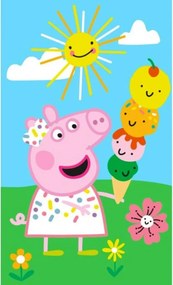 Peppa malac Summer Time kéztörlő, arctörlő, törölköző 30x50 cm