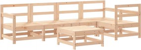 vidaXL 6 részes tömör fenyőfa kerti ülőgarnitúra