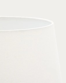 Fehér-sötét natúr színű állólámpa textil búrával (magasság 110 cm) Marga – Kave Home