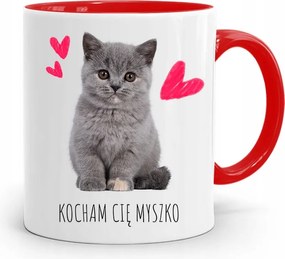 Piros Bögre Fiúnak Szeretlek Egér nyomott mintával