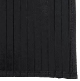 négyszögletű fekete bambusz szőnyeg 100 x 500 cm