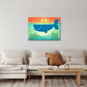 Kép - boldog bálna (70x50 cm)