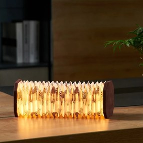 Sötétbarna USB fénydekoráció Velvet Accordion – Gingko