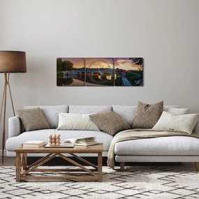 Híd képe (órával) (90x30 cm)