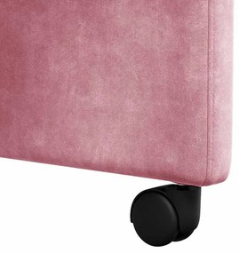 Kerekes Étkező Székek 2 pcs Rózsaszín 58 x 67 x 97 cm Bársony