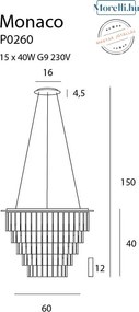 Függeszték Króm MONACO MAXLIGHT P0260