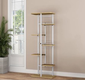 Virágállvány, fehér/sonoma tölgy, LEDOR TYP 3