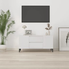 fehér szerelt fa TV-szekrény 102x44,5x50 cm