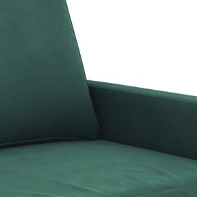 kétszemélyes sötétzöld bársony kanapé 120 cm