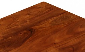 tömör akácfa dohányzóasztal mézszínű bevonattal 100x50x30 cm