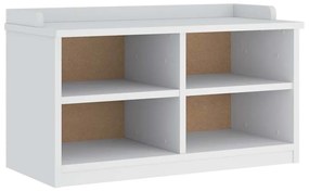 SANDNES fehér tömör fenyőfa előszobapad 87x40x50 cm