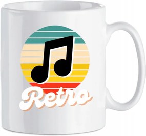 Zenei bögre nyomott mintás Retro 330 ml