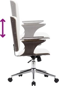 vidaXL Forgós Irodai Székek 2 db Műbőr 69 x 61 x 104 cm