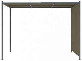 vidaXL tópszínű kerti pavilon behúzható tetővel 3 x 3 m 180 g/m²