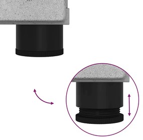 Fürdőszoba bútor szett 2 pcs Beton szürke 76.5 x 35 x 64 cm