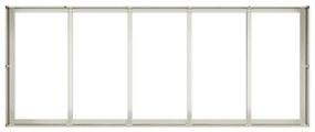 vidaXL fehér acél növénytartó 200x80x40 cm
