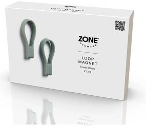 Szürkészöld szilikon akasztó szett 2 db-os Loop – Zone
