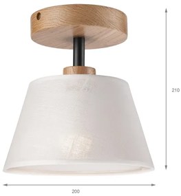 Brilagi - LED  Felületre szerelhető csillár  ANTHONY 1xE14/60W/230V tölgy/fehér