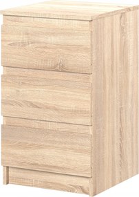 Modern komód 40 cm sonoma tölgy fiókokkal Stern T-9