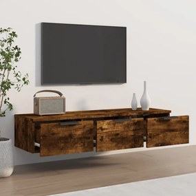 füstös tölgy színű szerelt fa faliszekrény 102 x 30 x 20 cm