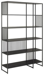 Fekete könyvespolc 120x185x35 cm Strington – Actona