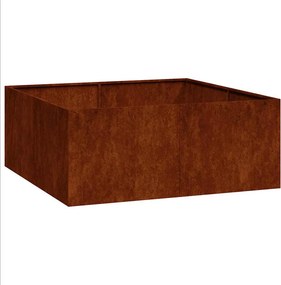vidaXL ültető rozsdás 100x100x40 cm időjárásálló acélból