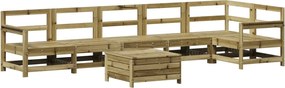 vidaXL 7 részes impregnált fenyőfa kerti kanapészett