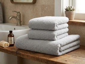 Fürdőlepedő NORIELLE 70x140 cm világosszürke, 100% pamut