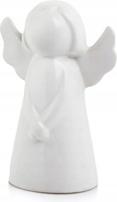 Kerámia Angyal 9 x 6 cm Fehér ajándék dekoráció Angyalka áldozás