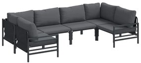 Kerti Kanapé Szett 6 pcs Antracit Acél