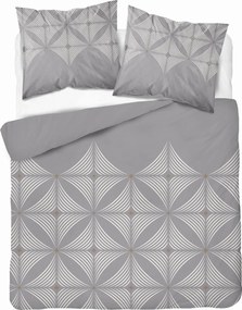 Szatén ágyneműhuzat 220x200 Geometrikus Hamu/Szürke