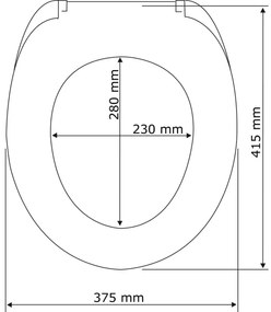 WENKO 22403100-WC ülőke SAMOS 44,5x37,5 cm kék/ezüst