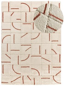 Téglavörös-krémszínű szőnyeg 80x150 cm Brenda – Universal