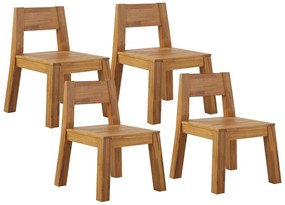 Kerti akácfa szék négydarabos szettben LIVORNO Beliani