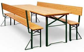 Casaria® Sörkészlet kartámasszal 170 cm - összecsukható
