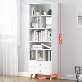 Polcos szekrény 50x24x147cm fehér FUR1836-1