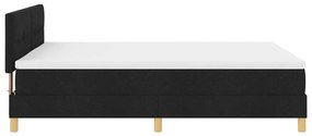 vidaXL Boxspring ágy matraccal Fekete 160x200 cm Szövet