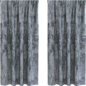 vidaXL Bársonyfüggönyök 2 pcs Ezüst Szürke 175 x 140 cm Bársony