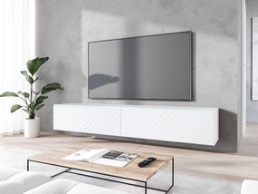 TV szekrény Dlana 180 MDF (fehér + fehér halcsont) (fehér LED világítás). 1106212
