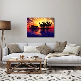 Egy sziget képe naplementekor (70x50 cm)