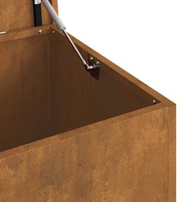 Kültéri Tároló Doboz Barna 100 x 50.5 x 50 cm időjárásálló acél
