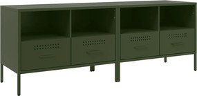 vidaXL 2 db olívazöld acél TV-szekrény 68 x 39 x 50,5 cm