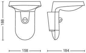 Philips - LED Napelemes érzékelős fali lámpa TYLA LED/1,2W/4V 3000K IP44