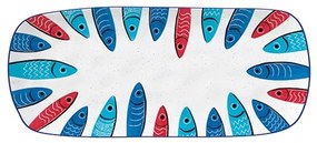 R2S.1989SARD Porcelántálca 40x17,5cm,Sardine&#039;s Party