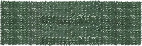 vidaXL sötétzöld leveles erkélyparaván 500 x 150 cm