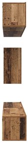 TV szekrény garnitúra 6 pcs Régi fa 100 x 30 x 30 cm Faanyag