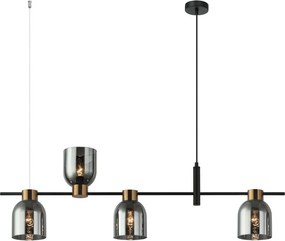 Italux modern függeszték servio fekete füstös itxpnd-66892-4-bk-sg