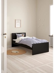 Fekete egyszemélyes ágy 90x190 cm Naia – Tvilum
